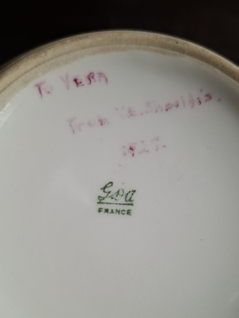 1927 GDA Limoges Vase, Hand Painted - Picture 4 of 4